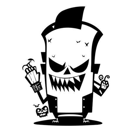 valentine frankenstein scary illustration sketch hand draw elementのイラスト素材