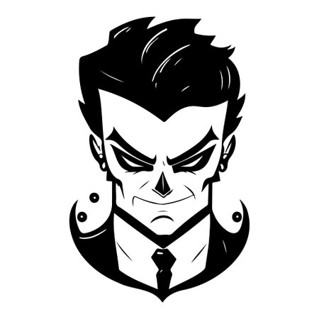 halloween vampire scary illustration sketch hand draw elementのイラスト素材