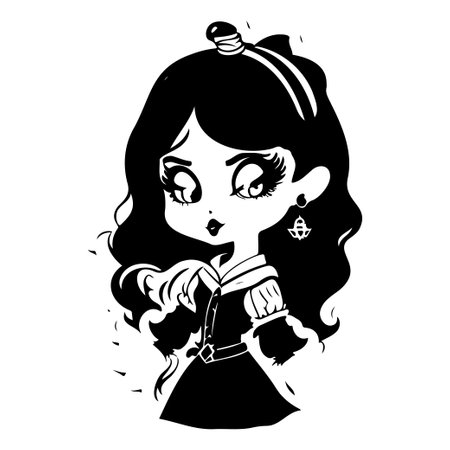 halloween witch scary illustration sketch hand draw elementのイラスト素材