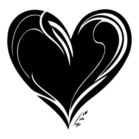 love heart doodle valentine illustration sketch draw elementのイラスト素材