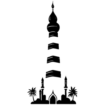 doodle minaret ramadan illustration sketch draw elementのイラスト素材