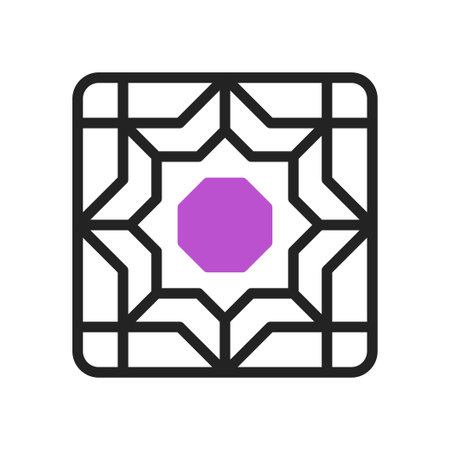 Decoration icon duotone purple black ramadan illustration symbolのイラスト素材