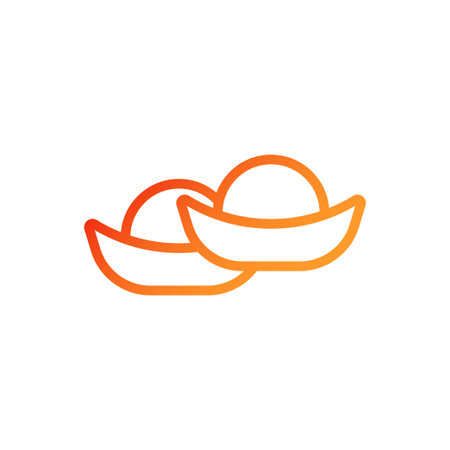 Fortune icon gradient red orange chinese illustration elementのイラスト素材