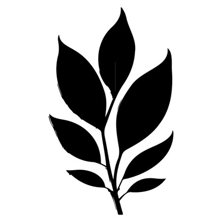 lilac leaf plant floral illustration sketch elementのイラスト素材