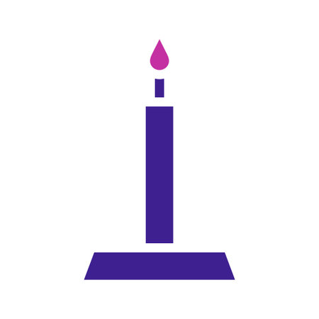Candle Element solid blue pink easter illustration symbolのイラスト素材