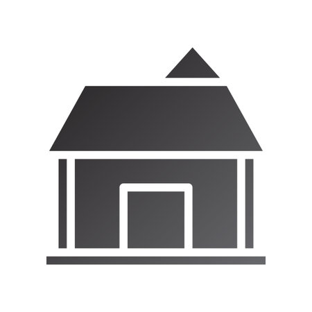 house icon gradient solid black illustrationのイラスト素材