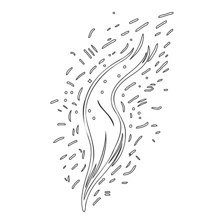 Astronaut outline illustration sketch elementのイラスト素材