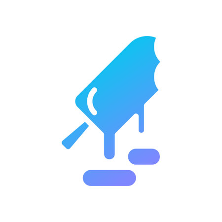 Ice cream Icon solid gradient blue summer beach symbol illustration vector element symbol perfect.のイラスト素材
