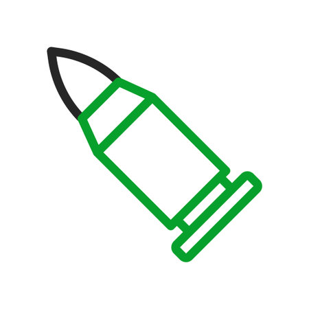 Bullet icon. Concept of war, danger, and weapon.
