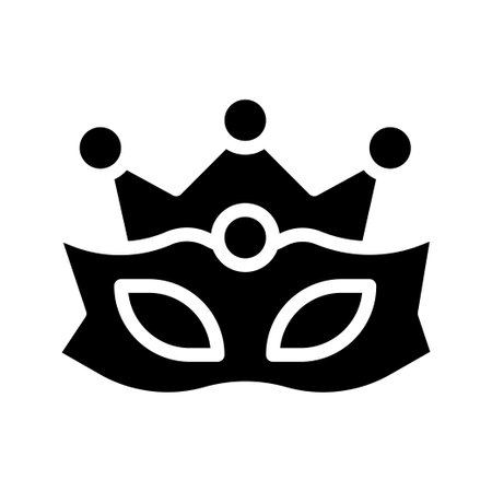 Mardi Gras mask icon. Concept of celebration, festival, and masquerade.のイラスト素材