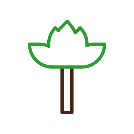Simple Tree Logo, Green Leaves and Brown Trunk. Concept of Nature, Growth, and Environment.のイラスト素材