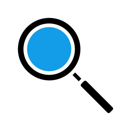 Magnifying glass icon. Concept of search, research, and investigation.のイラスト素材
