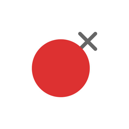 Red circle with grey cross. Concept of error, wrong, and mistake.のイラスト素材