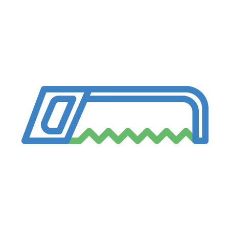 Hand saw icon. Concept of carpentry, woodworking, and construction.のイラスト素材