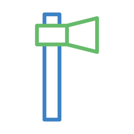 Ax icon illustration. Concept of carpentry, lumberjack, and deforestation.のイラスト素材