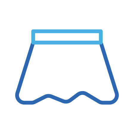 Blue skirt icon. Concept of fashion, style, and clothing.のイラスト素材