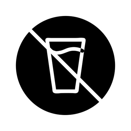 No drinks allowed sign. Concept of restriction, prohibition, and rules.のイラスト素材