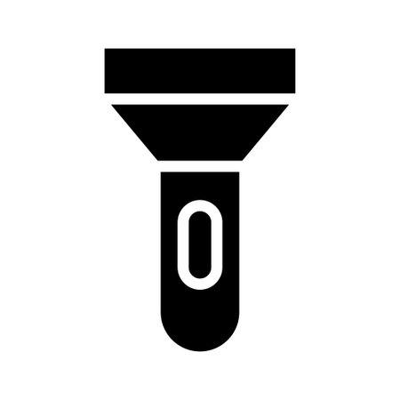 Flashlight icon vector illustration. Concept of lighting, searching, and finding.のイラスト素材