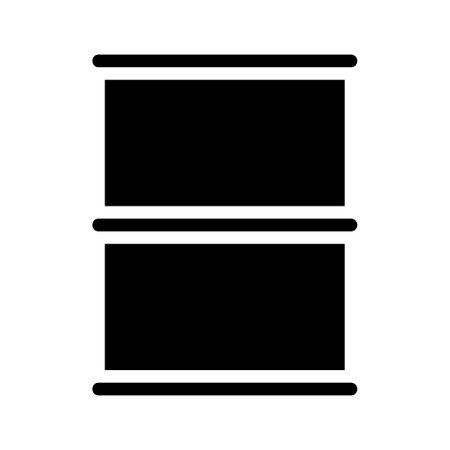 Black metal oil barrel icon. Concept of energy, industry, and fuel.のイラスト素材