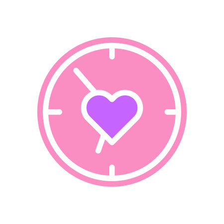 Love Time Icon. Concept of love, time, and affection.