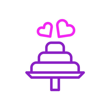 Wedding cake icon.  Concept of celebration, love, and marriage.