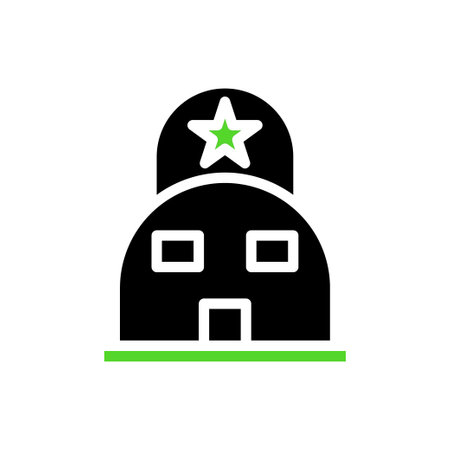 Police Station Icon. Concept of Law Enforcement, Security, and Justice.のイラスト素材