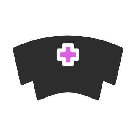 Nurse cap icon. Medical healthcare symbol.のイラスト素材
