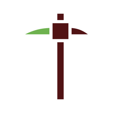 Pickaxe Icon. Concept of Mining, Excavation, and Construction.