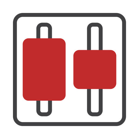 Audio Mixer Control Panel Icon. Concept of sound mixing, audio editing, and music production.のイラスト素材