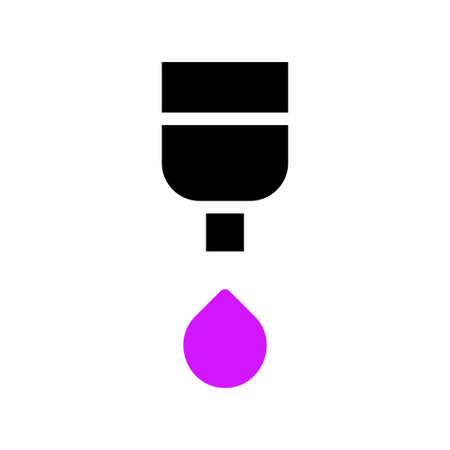 Paint dripping from a brush. Concept of art, creativity, and color.のイラスト素材