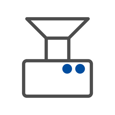 Industrial food processing machine.  Concept of food production, automation, and manufacturing.のイラスト素材