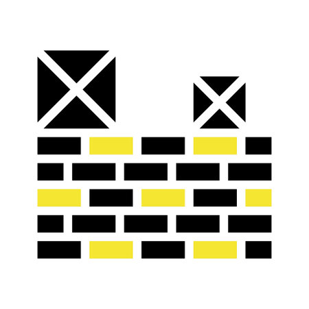 Construction wall icon. Concept of building, construction, and architecture.のイラスト素材