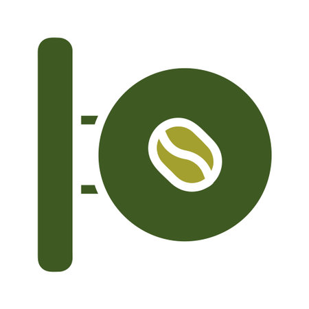 Coffee shop sign, coffee bean icon, cafe exterior signage.のイラスト素材