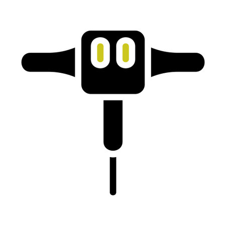 Construction jackhammer icon.  Tool for demolition and construction.のイラスト素材