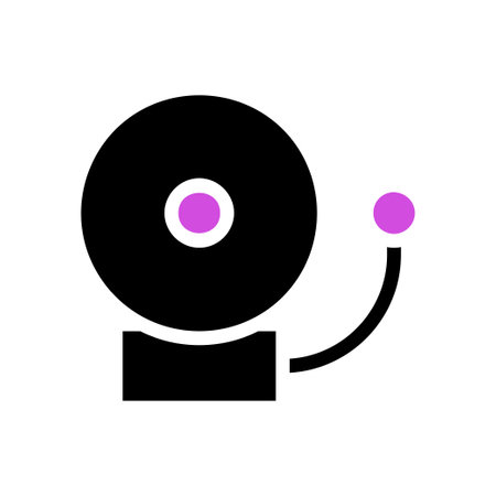 School bell icon. Concept of time, schedule, and announcement.のイラスト素材