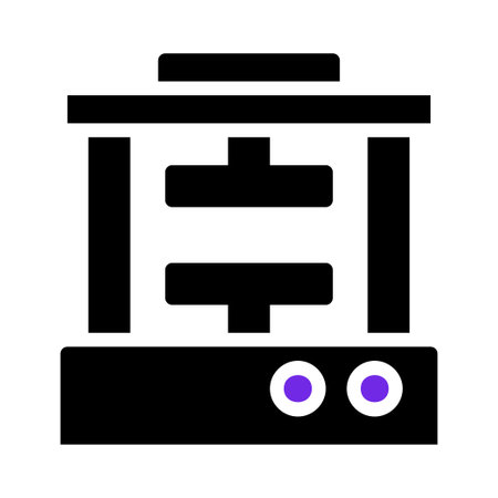 Industrial Press Machine Icon. Concept of Manufacturing, Metalworking, and Industrial Equipment.