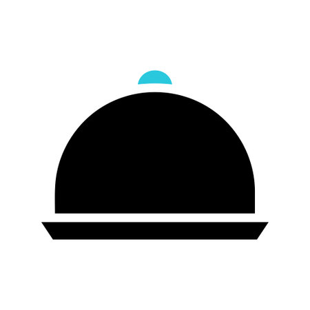 Food Serving Dome Icon. Concept of Restaurant, Catering, and Food Presentation.のイラスト素材