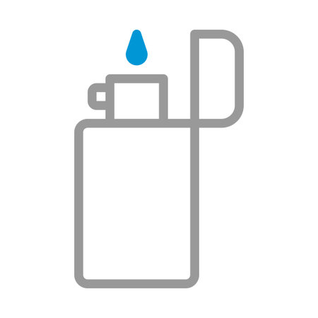 Open lighter icon. Concept of fire, ignition, and flame.のイラスト素材