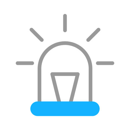 Alert Light Icon. Concept of Warning, Notification, and Emergency.のイラスト素材