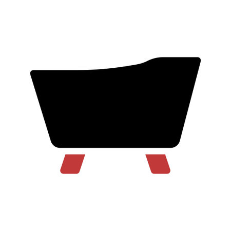 Simple bathtub icon. Concept of relaxation, hygiene, and spa.のイラスト素材
