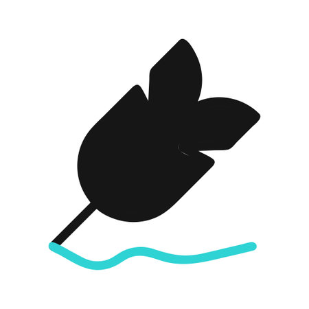 Simple Vector Icon of a Falling Arrowhead. Concept of Archery, Hunting, or Target Practice.のイラスト素材