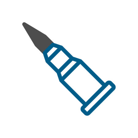 Bullet icon. Concept of war, violence, and weaponry.のイラスト素材