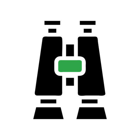 Binoculars Icon. Concept of Exploration, Observation, and Discovery.のイラスト素材