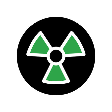 Radiation Hazard Symbol. Concept of danger, caution, and safety.のイラスト素材