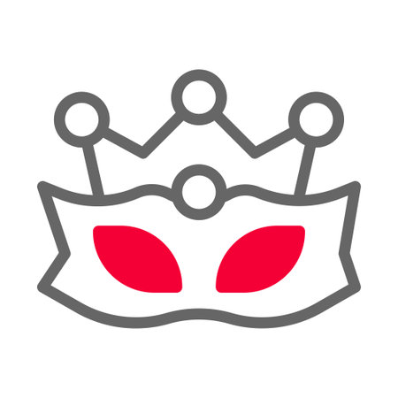 Carnival Mask Icon.  Concept of masquerade, disguise, and celebration.のイラスト素材