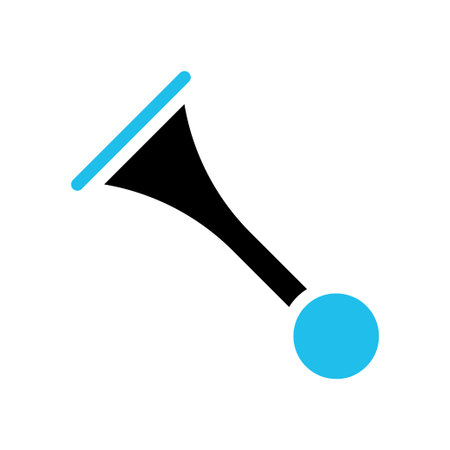 Illustration of a megaphone. Concept of communication, announcement, and broadcast.のイラスト素材