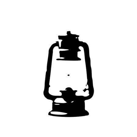 A simple, vintage oil lantern illustration perfect for rustic designsのイラスト素材
