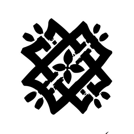 Black abstract brushstroke geometric graphic design on white background. Created with a brush stroke techniqueのイラスト素材