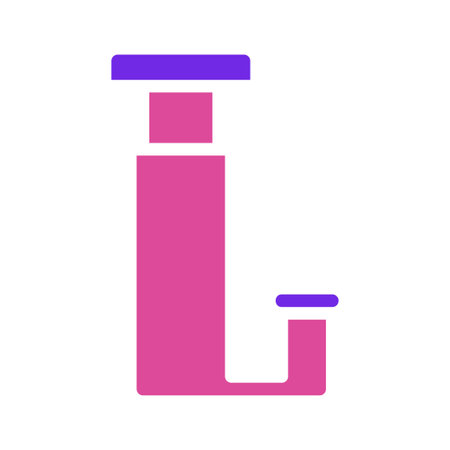 A graphic illustration of the letter L in pink and purple with a modern style on white backgroundのイラスト素材