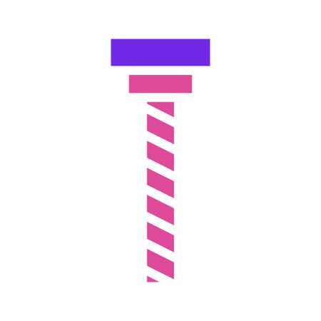 Abstract geometrical object with purple and pink color in a white background. Minimalist design, simple structure, and graphic element.のイラスト素材